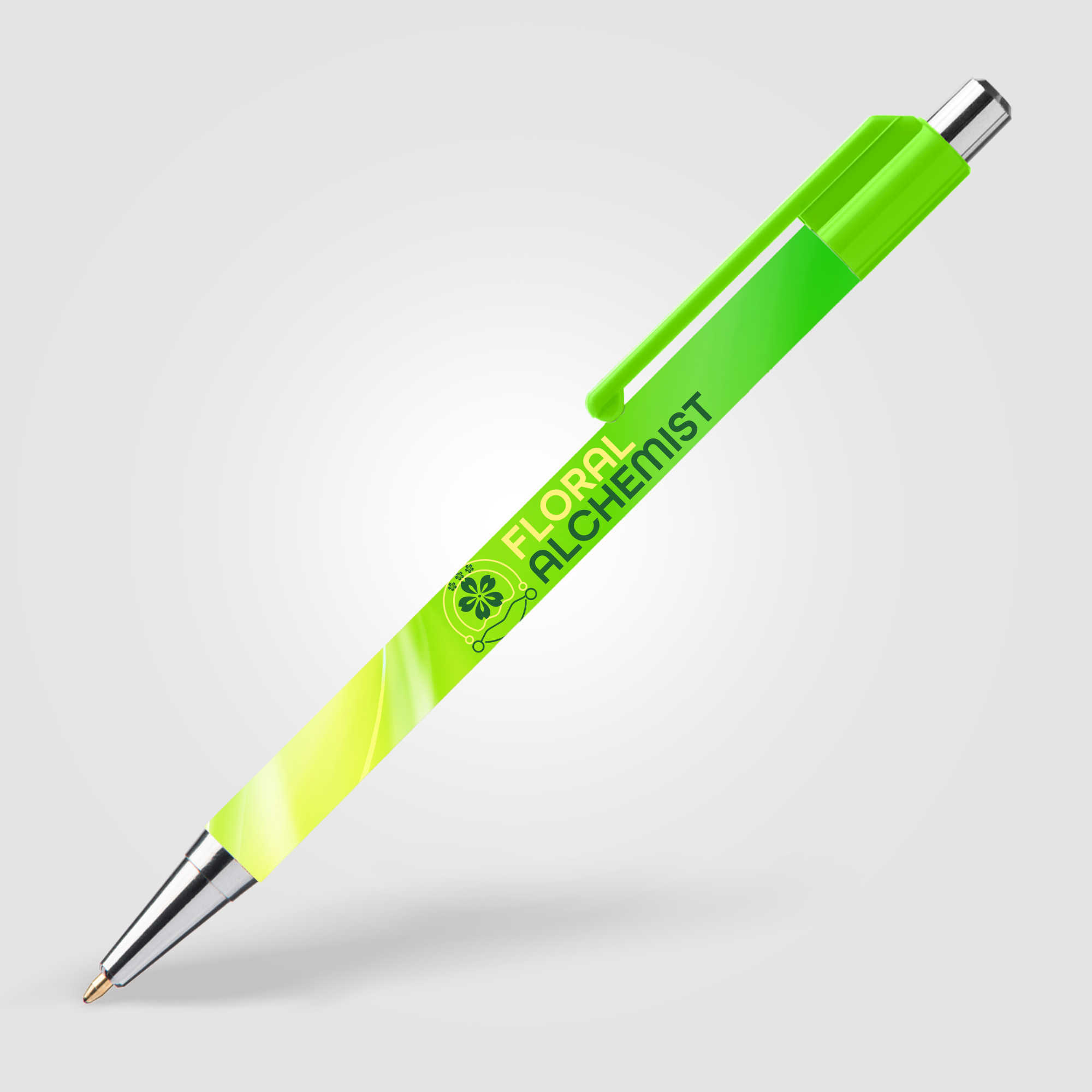 Stylo-bille plastique personnalisable Betty D vert fluo